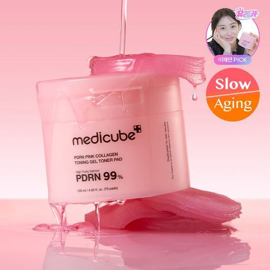MEDICUBE PRDN Pink Collagen Toning Gel Toner Pad 120ml