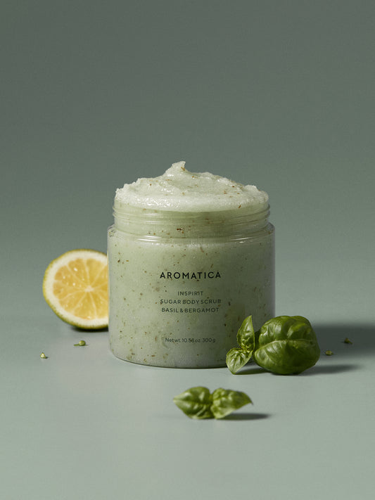 AROMATICA Inspirit Sugar Body Scrub Basil & Bergamot 300G